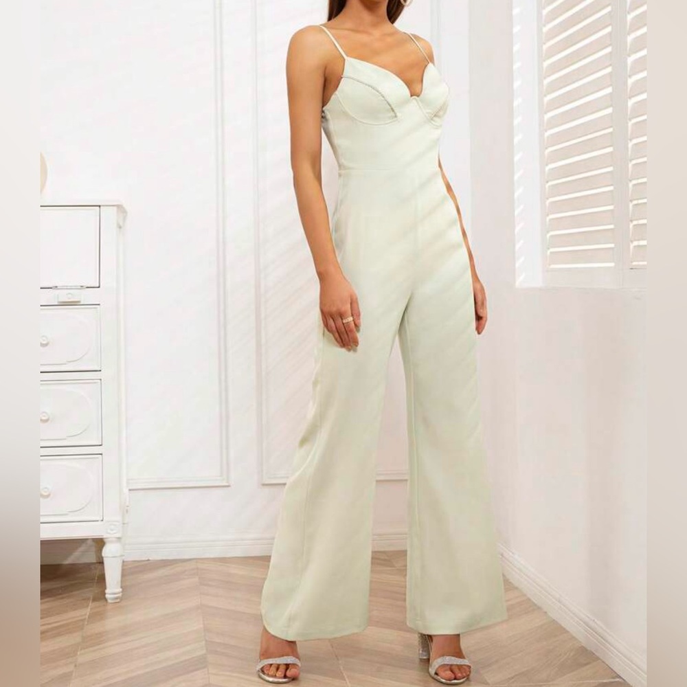 Very light minty green jumpsuit